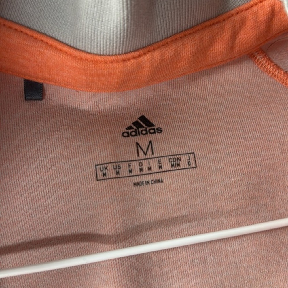Adidas Golf ADICOLOR CLUB quarter zip size medium salmon sweatshirt Sweater - Picture 3 of 5